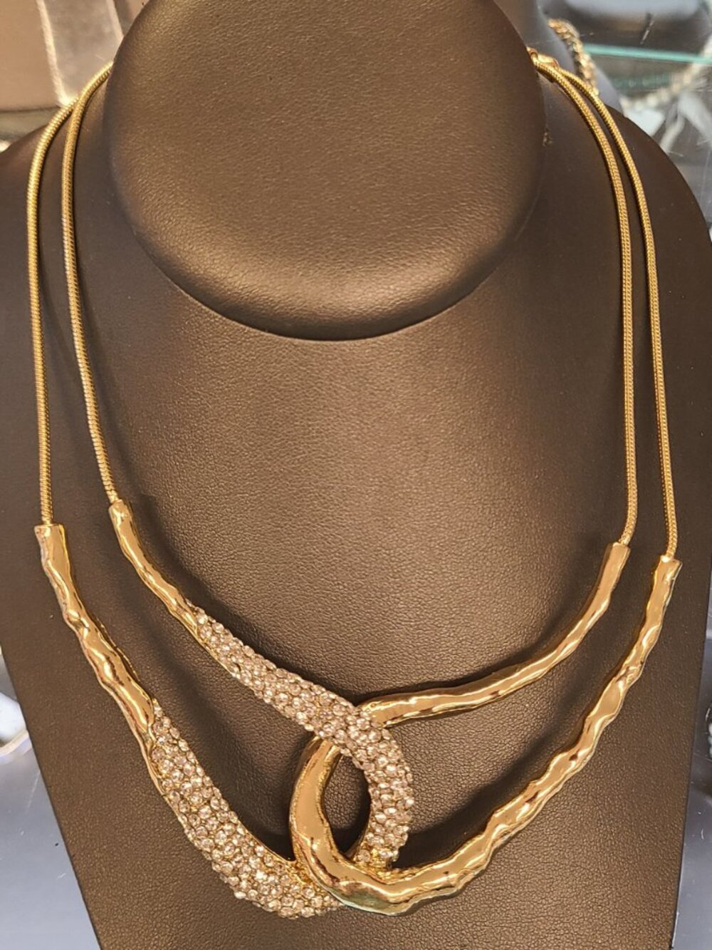 New SOLANALES INTERLOCK NECKLACE Gold Silver Alexis Bittar style